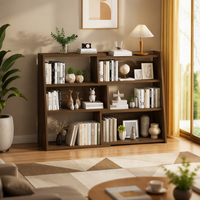 Étagère verticale multifonctionnelle en bois, adaptée à la chambre à coucher, à l'école et au bureau