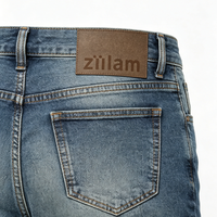 Parches de Papel Kraft Personalizados, Ecológicos, Reciclables, Termosellados, Rectangulares, para Coser en Jeans, Etiquetas para Ropa, Venta al Por Mayor, OEM, ODM