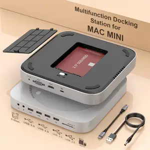 Apple Mac MiniM1チップ用12ポートタイプCドッキングステーションSSD/HDDエンクロージャー3.0CUsbハブ