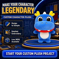 Produsen Mainan Boneka Plush Kustom 15cm Naga Biru OEM ODM untuk Hadiah Grosir dan Eceran