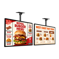 Pantalla Digital para Menú de Restaurante de 43 Pulgadas, Señalización Digital de Pared de Alto Brillo (300 cd/m²) para Sala de Reuniones