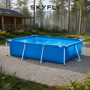 <span class=keywords><strong>Piscine</strong></span> hors sol portable avec structure métallique stable pour jardin, terrasse et loisirs en plein air - Product Image 6