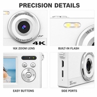 Kamera Digital 4K Vlog Kamera Video YouTube Vlogging 16X Zoom Digital CMOS AF Focus Populer Murah Camcorder CCD