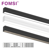 Luminaire linéaire LED FOMSI, suspension en aluminium anti-éblouissement, lampe à grille commerciale pour bureau, luminaire suspendu