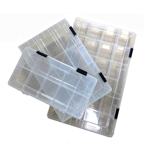 China factory direct selling durable fishing tackle bait box translucent bait case fly fishing flies box
