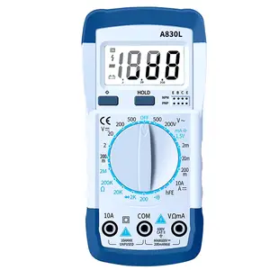 Multimeter tegangan AC Digital LCD, Multitester Diode pengukur arus tampilan bercahaya multifungsi