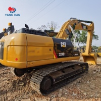 Excavatrice sur chenilles hydraulique CAT 324D d'occasion, faible nombre d'heures de travail, bon état, pelleuse d'occasion à vendre
