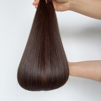 Cheveux humains de luxe de haute qualité Remy 1g Stick I Tip Extensions de cheveux Brun le plus foncé #2 Micro anneau Super Double dessiné 22 pouces