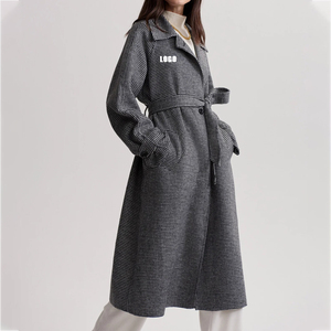 Custom Logo Elegance <strong>Women's</strong> Oversized <strong>Coat</strong> Winter Flattering <strong>Waist</strong> Belted Jacket Warm Outdoor Long <strong>Coat</strong> for <strong>Women</strong> - Product Image 1