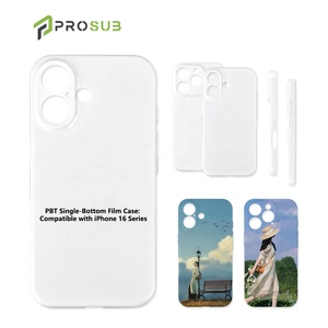 Funda Protectora para Teléfono Móvil Prosub Blanca de Plástico PBT para Sublimación 3D, Resistente a Golpes, para iPhone Serie 16 - Product Image 1
