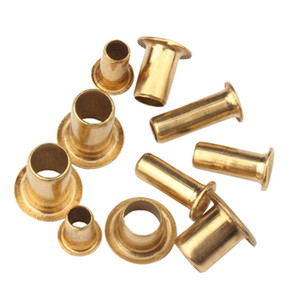 M3 M4 M5 Rivets tubulaires creux à œillet en cuivre massif et laiton, 2 x 5mm 6mm 12mm 22mm, œillets à trou traversant - Product Image 4