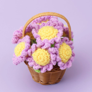 <span class=keywords><strong>Prezzo</strong></span> all'ingrosso di alta qualità uncinetto di <span class=keywords><strong>girasole</strong></span> vaso di fiori fatti a mano Crochet fiori in vaso per la laurea anniversario di compleanno - Product Image 6