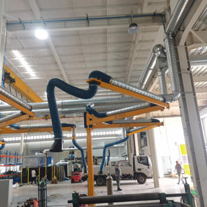 Extracteur de fumées de soudage Oujing Laboratory avec bras flexible, régulateur de volume d'air, en acier au carbone, bras d'extraction de 5 m - Product Image 1