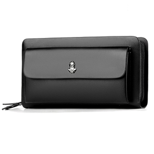 Degli uomini di Doppio Cerniere Frizione DELL'UNITÀ di ELABORAZIONE di Cuoio Della Borsa di Affari di Sesso Maschile di Grande Capacità Borsa in <span class=keywords><strong>pelle</strong></span> Morbida Raccoglitore Lungo Capacità Multi-card <span class=keywords><strong>portafoglio</strong></span> - Product Image 3