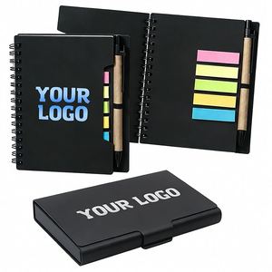 Eco Friendly Kraft Paper Notebook Pen <b>Set</b> Custom Logo Sustainable Stationery Business Corporate Gift Promotion Wholesale Notepad - Product Image 1