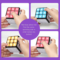 Puzzle Clignotant Cube Jeux électroniques portables Tige Jouet Jeux de mémoire amusants et jeux de cerveau pour adultes et enfants