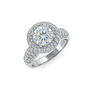 <b>Custom</b> Silver/10K/14K/18K Solid Gold One Karat VVS-VS Quality Round Lab Grown Brilliant Cut Diamond engagement <b>Ring</b> - Product Image 1