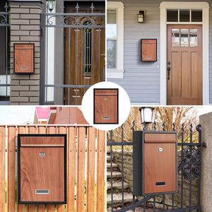 Kim loại Treo Tường Hộp thư với tấm nhựa Tên tấm trên hộp thư nhà vườn ngoài trời Thư hộp - Product Image 6