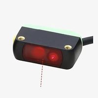 Sensor fotolistrik NPN BGX-35N dengan tampilan LED 400MM jarak deteksi cahaya 2MM menyebarkan Titik reflektif ukuran teori Laser