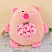 Capybara simulasi boneka binatang mewah Tikus belanda mainan hewan lembut Anime hadiah ulang tahun kreatif mainan mewah Capibara