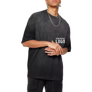 T-shirt pour homme décontracté de couleur dégradée, style sport, nouveau design, épaules tombantes, vintage, surdimensionné - Product Image 4