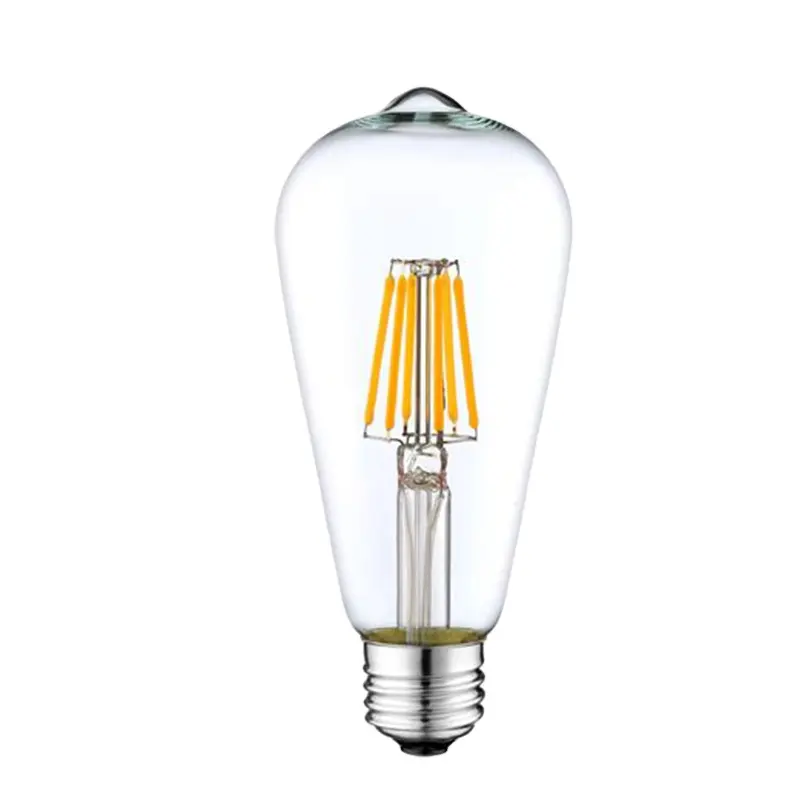 ST64 LED Edison Light Bulb E27 Base 4w 6w 8w Industrial Decorate Bulb Vintage Led Filament Light Bulb