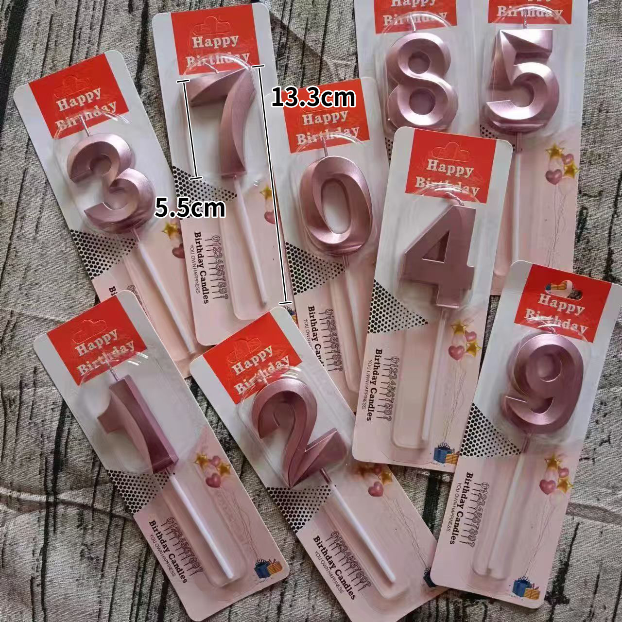 Bougie diamant en or rose Quantité minimum de commande: 50 par numéro