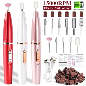 Kit professionnel de ponceuse à ongles électrique rechargeable et portable pour manucure et outils de ponçage - Product Image 1
