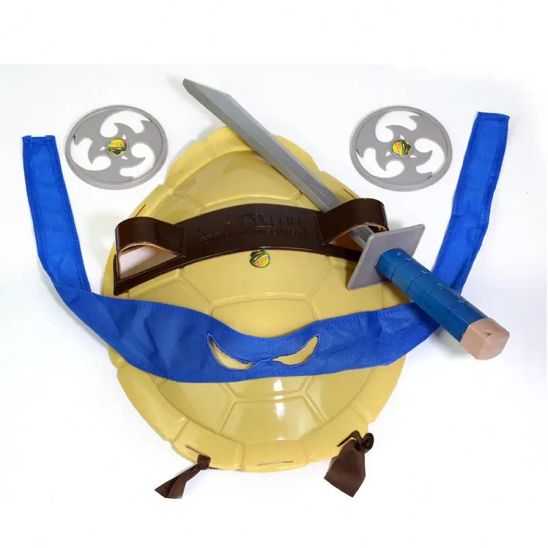 忍者タートルシェルコスプレおもちゃの武器ハロウィーンの子供の武器ショー衣装ライトアップマスクアクセサリー