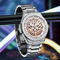 Reloj Mecánico de Lujo de 43 mm con Logotipo Personalizado OEM para Hombre, Acero Inoxidable, Movimiento Automático Miyota 8N24, Esqueleto