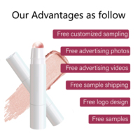 Su Geçirmez Uzun Süreli Kalıcı Yüz Yanak Kemikleri Kontürleme Işıltısı Yağ Kontrolü Işıltılı Parıltılı Süper Pigmentli Highlighter Stick