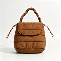 Sacs bandoulière matelassés pour femmes, sac à bandoulière en nylon, sac à main bandoulière pour femmes avec cordon de serrage pour le voyage