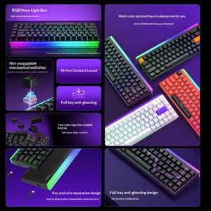 <span class=keywords><strong>Clavier</strong></span> de jeu filaire WIN68, taux de sondage de 8 000 Hz, faible latence, RVB personnalisé, prise en charge des commutateurs magnétiques, <span class=keywords><strong>clavier</strong></span> mécanique RVB - Product Image 3