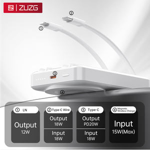 ZUZG ใหม่ล่าสุด พาวเวอร์แบงค์ไร้สายแม่เหล็ก 15W รองรับการชาร์จเร็ว 20W/22.5W  พาวเวอร์แบงค์อเนกประสงค์ 10000mAh สำหรับโทรศัพท์มือถือและนาฬิกา - Product Image 5