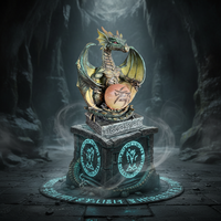 Statue de dragon gris médiéval en résine faite à la main, décoration de bureau et cadeau de collection, tenant thé et bougie, pour camarades de classe garçons