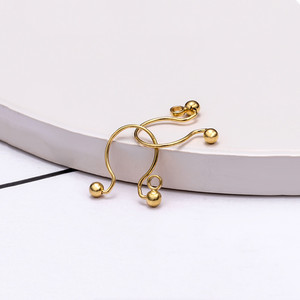 Clips d'oreilles en acier inoxydable 316L plaqué or et argent, vente en gros, composants pour la fabrication <span class=keywords><strong>de</strong></span> bijoux DIY - Product Image 3