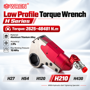 Clé dynamométrique hydraulique à profil bas WREN, précision 3 %, rotation à 360 degrés, alliage aluminium-titane, 700 bars, pour centrale électrique - Product Image 1