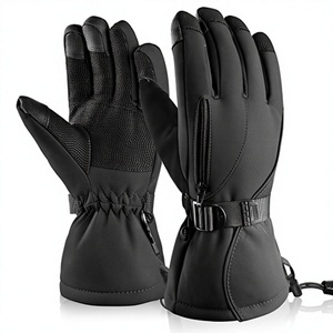 Guantes de poliéster para snowboard, cálidos para invierno, con cierre de cordón, a prueba de viento, para esquí, deportes al aire libre, protección para las manos en climas fríos - Product Image 3