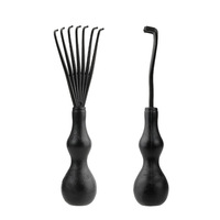 Brosse à cheveux démêlante à coussin d'air en poils de sanglier avec poignée en plastique, petit outil de nettoyage ciblé, vente en gros