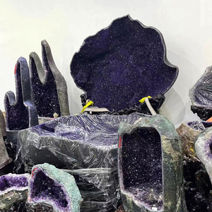 Natural Large Amethyst Cave Decor Brazil Uruguay Amethyst Cave Geode Amethyst Cluster Cathedral - Product Image 1