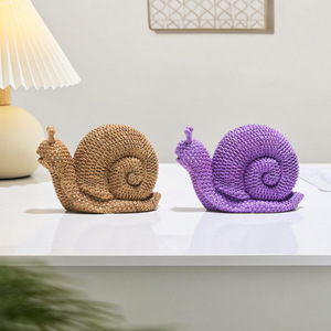 Nueva Figura Decorativa de Resina con Forma de <span class=keywords><strong>Caracol</strong></span> y Diseño de Mimbre para Mueble de <span class=keywords><strong>TV</strong></span>, Decoración de Sala de Estar o Recibidor - Product Image 1