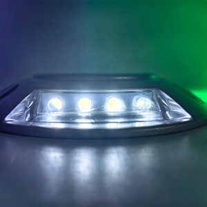 IP68 cubiertas muelles iluminación Exterior Metal Shell <span class=keywords><strong>Solar</strong></span> Road Stud <span class=keywords><strong>Light</strong></span> 3 colores Led advertencia barco marino luces de navegación - Product Image 5