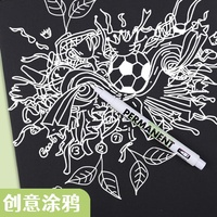 Marqueur blanc à base d'huile pour dessin, réparation de pneus, peinture DIY, album, graffiti, dessin de bordures, séchage rapide, modèle 9915