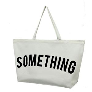 Bán buôn Thêm lớn màu hồng tái sử dụng bông cá nhân vải tất cả mọi thứ mua sắm <span class=keywords><strong>Tote</strong></span> Bag với tùy chỉnh in logo - Product Image 3