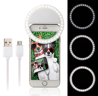 RK12 personnalisé 3 modèles lumière LED Clip sur téléphone portable Selfie Flash anneau lumineux 36 pièces lampes accessoires de téléphone rechargeables