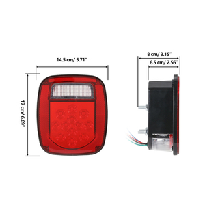 Feux arrière à <span class=keywords><strong>39</strong></span> LED rouges et blancs, double couleur, feux de freinage, feux de recul, clignotants pour Jeep Wrangler TJ CJ 76-06 - Product Image 5