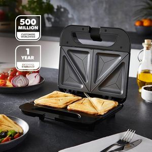 Grille-pain électrique antiadhésif 4 tranches pour sandwichs triangulaires, idéal pour la maison - Meilleures ventes - Product Image 2
