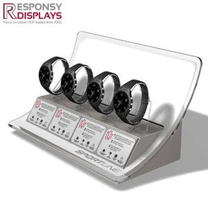 Acrilico controsoffitto orologio espositore trasparente vetrina per la moda orologio da polso serie di presentazione negozio di gioielli - Product Image 5