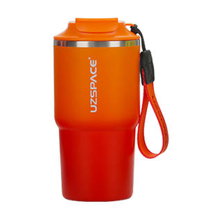 Bouteille d'eau isotherme en acier inoxydable à double paroi esthétique avec sangle, cadeau, anti-fuite, ouverture en un clic - Product Image 1