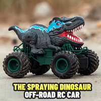 Flytec FY-Q160 2.4 GHz Voiture télécommandée tout-terrain dinosaure pulvérisateur avec lumières, Monster Truck cascadeur pour enfants